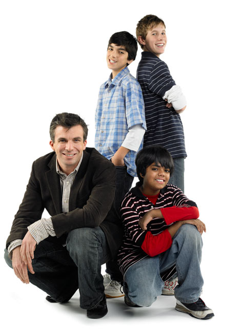teacher with students