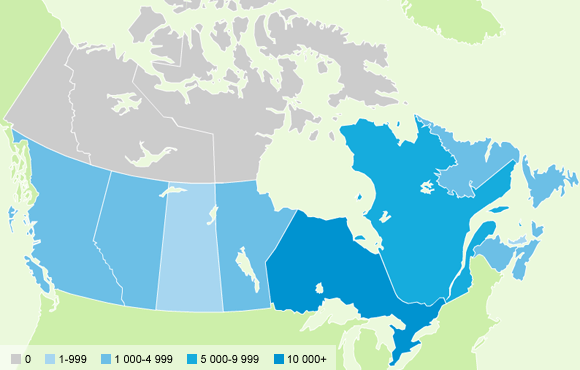 map of Canada