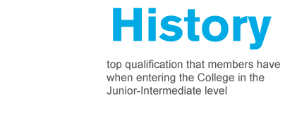 History top qualification that members have when entering the College in the Junior-Intermediate level