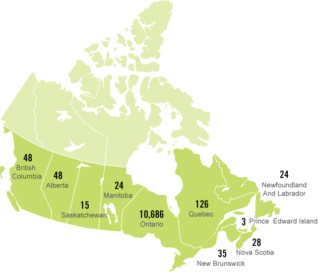 Map of Canada 