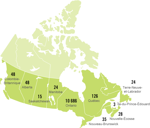 Carte du Canada 