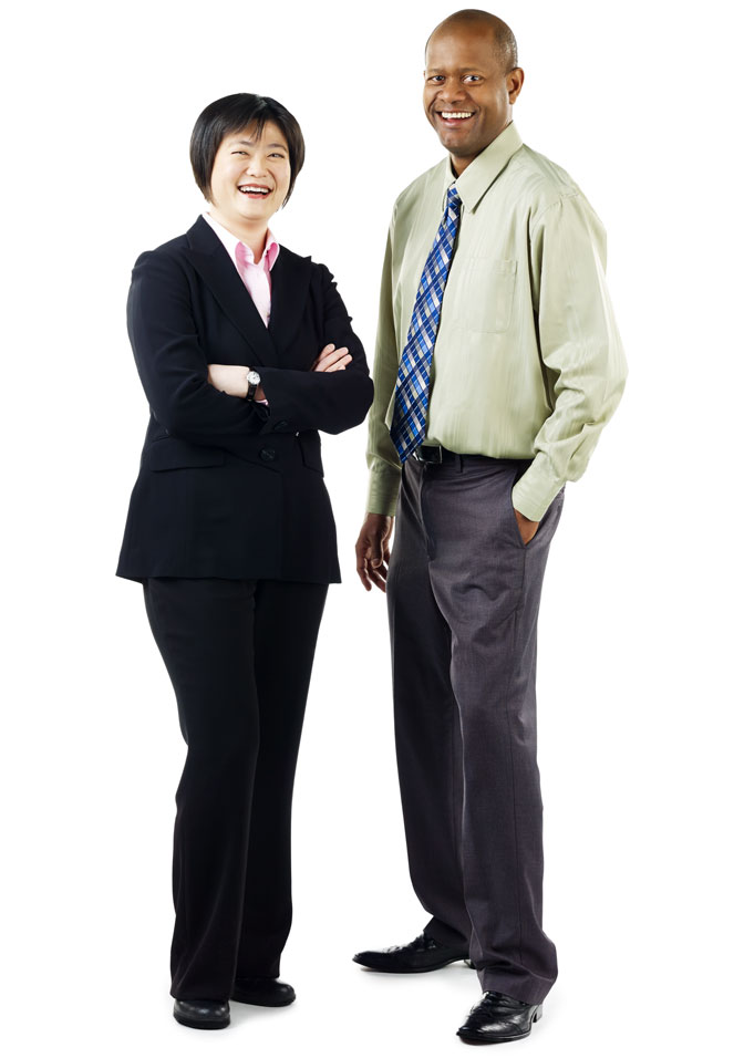 Photo of male and female teacher